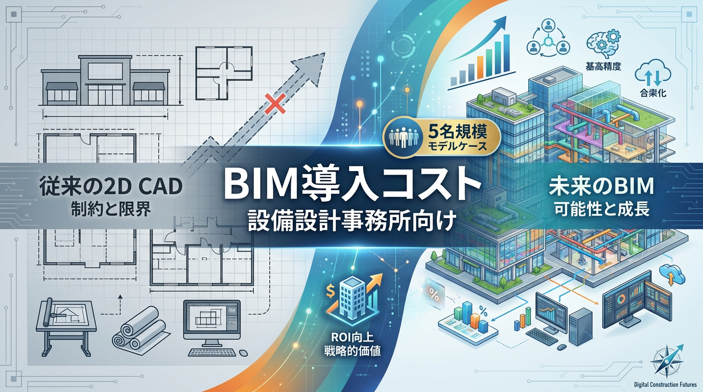 設備設計事務所のBIM導入コスト全体像｜ライセンス・PC・教育・テンプレ整備の内訳