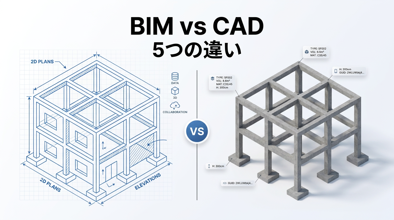 BIMとCADの違いを設備設計目線で整理する｜5つの視点と設計プロセスへの影響
