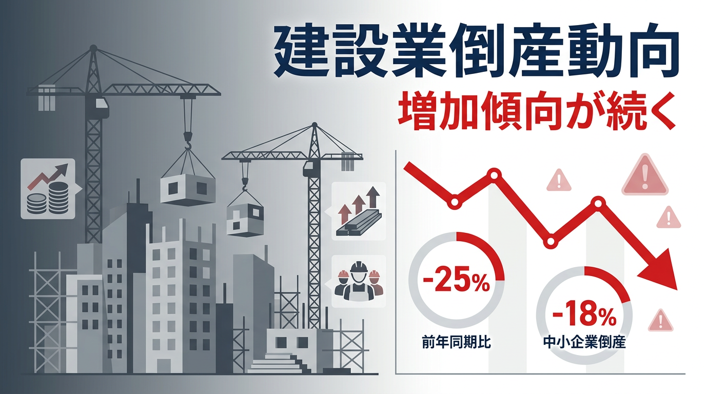 建設業の倒産はなぜ増えている？原因・最新動向・生き残る対策