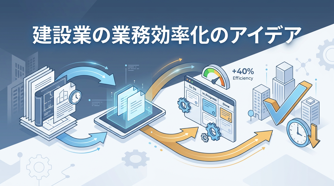 建設業の業務効率化アイデア集｜設計・積算・連携のムダ取り