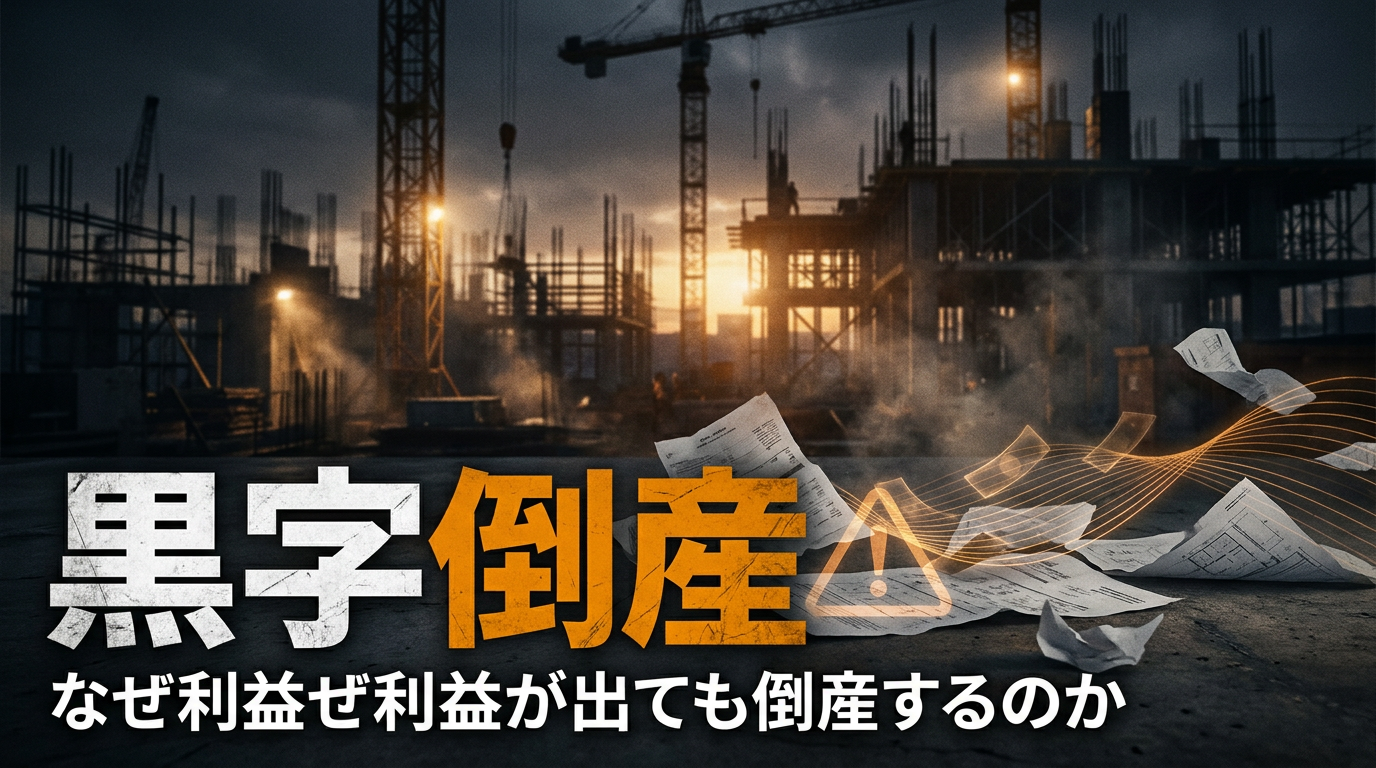 なぜ建設業は黒字倒産するのか？仕組みと回避策をプロが解説