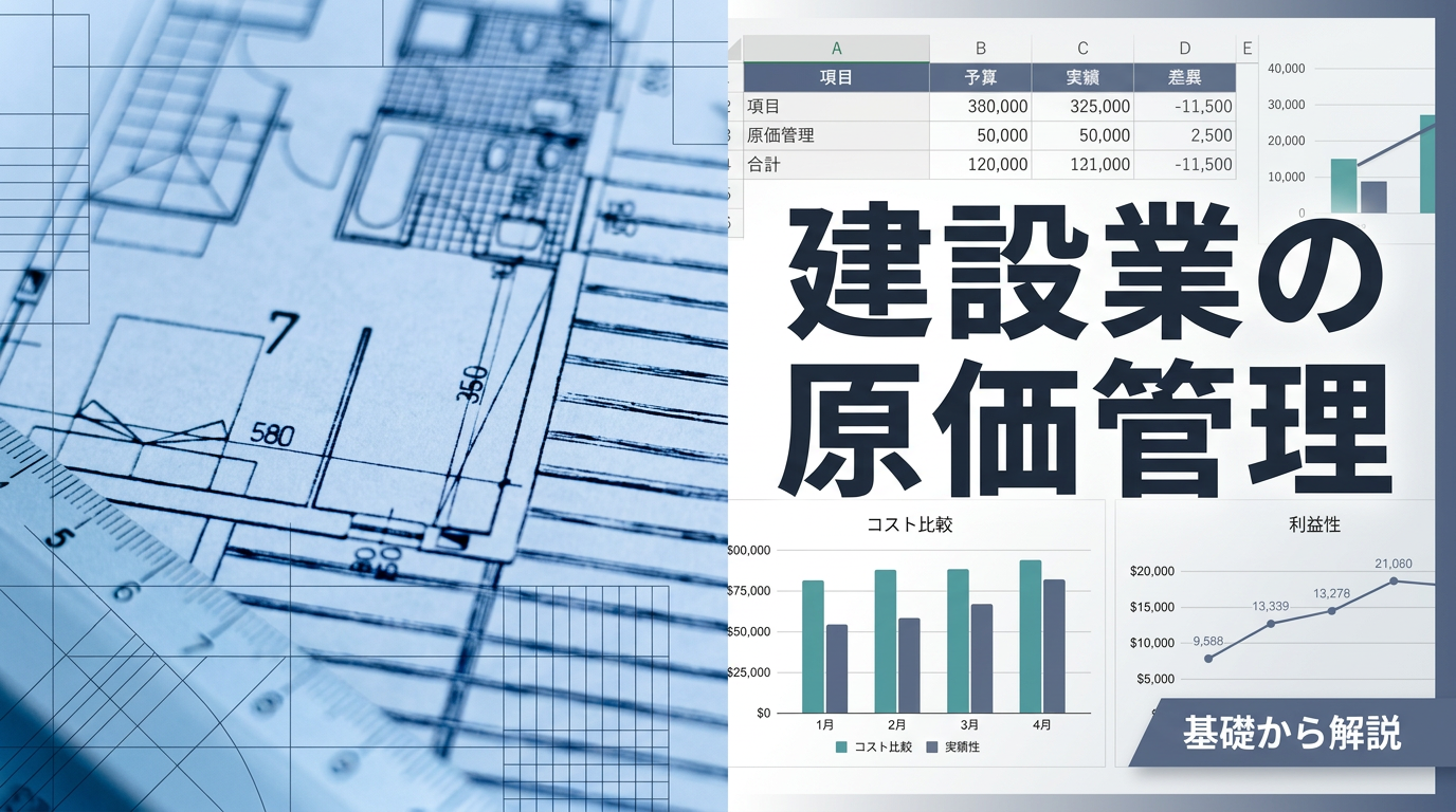 建設業の原価管理とは？やり方・項目・成功のポイントを基礎から解説