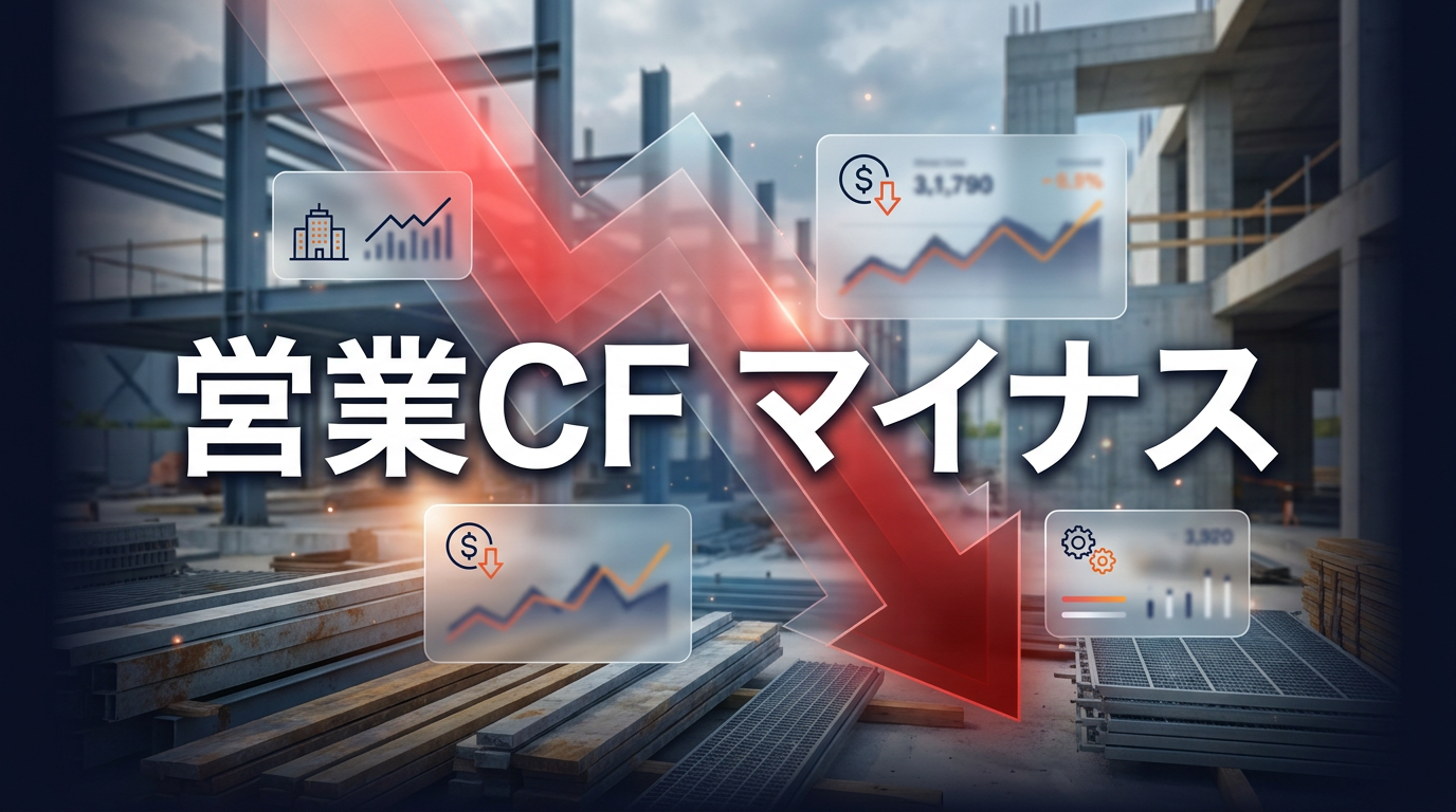 営業キャッシュフローがマイナスに｜建設業で起きる原因と立て直し方