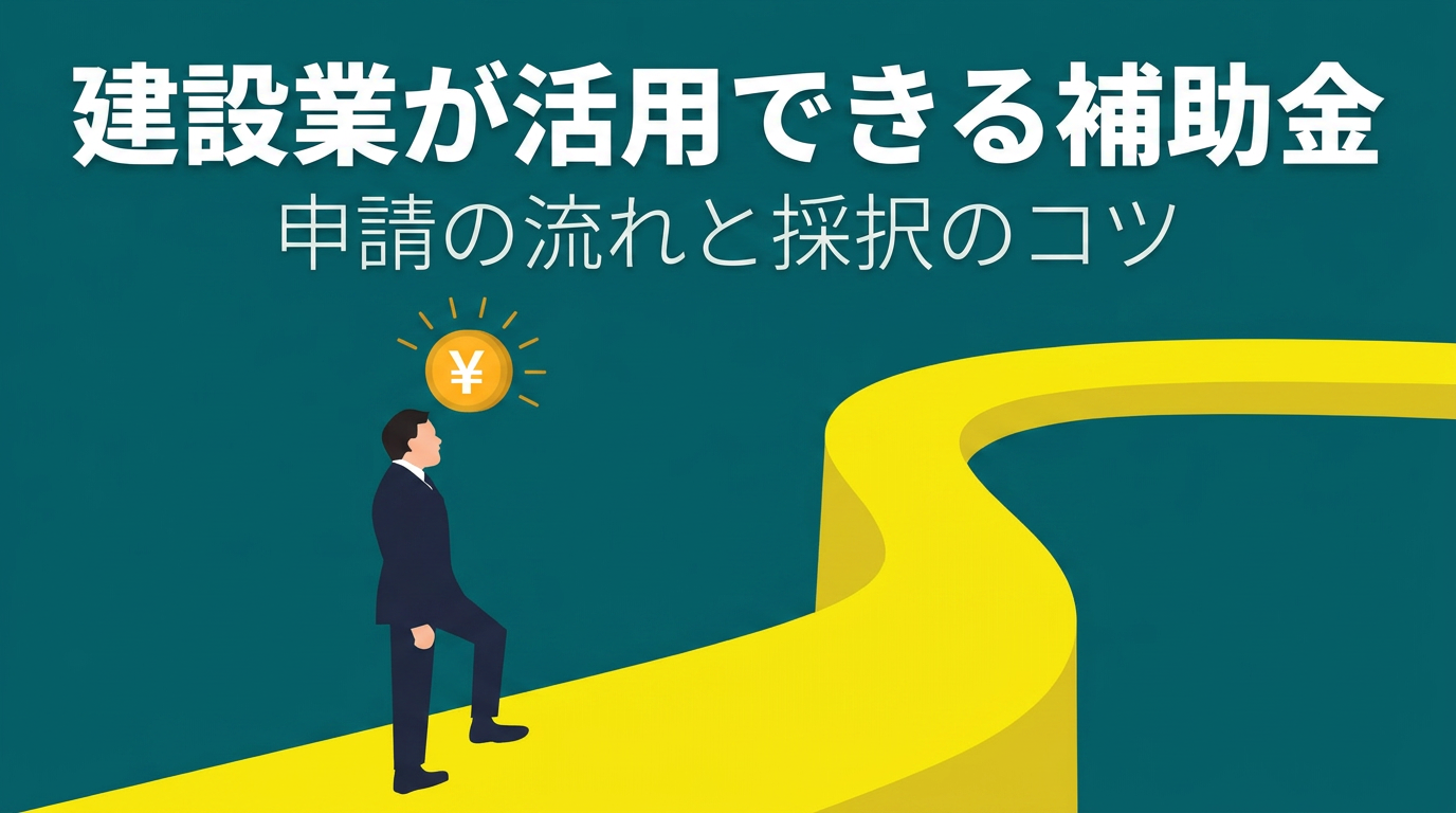建設業が使える補助金一覧【最新版】申請の流れと採択のコツ