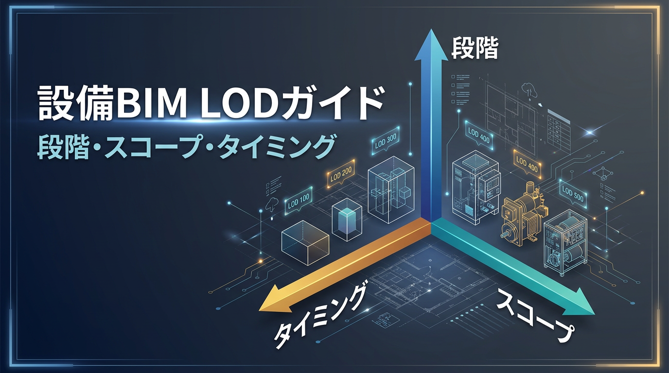 設備BIMのLOD設定ガイド｜基本設計・実施設計・施工段階での使い分け