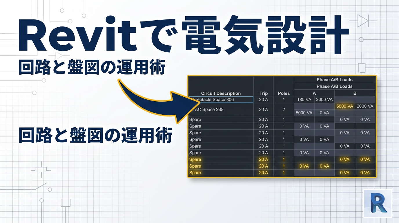 Revitで電気の回路と盤図を運用する｜回路・盤スケジュール・負荷計算の実務ガイド
