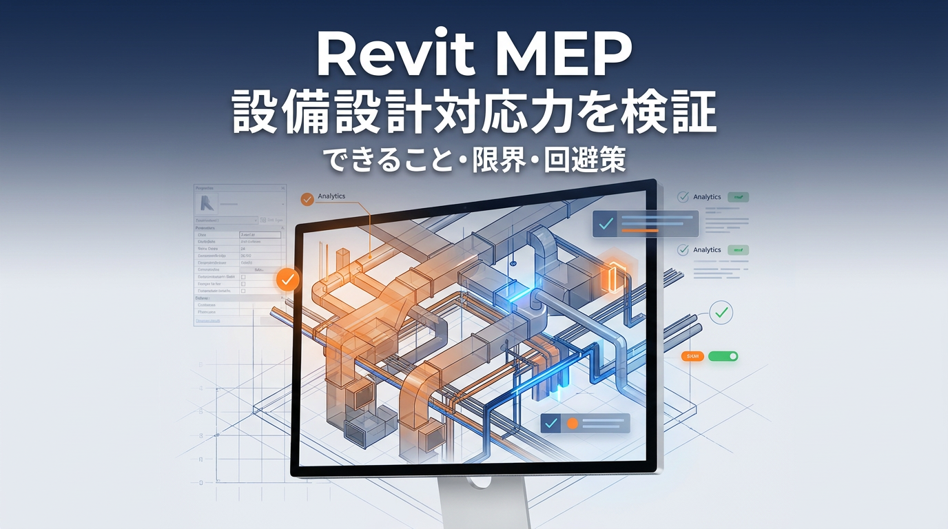 Revit MEPで設備設計はどこまでできるか｜業務工程別の対応範囲と導入判断の実務ガイド