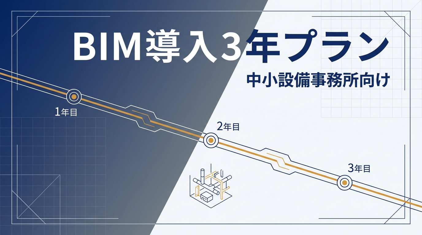 中小設備設計事務所のBIM導入ロードマップ｜1年目・2年目・3年目で何をやるか