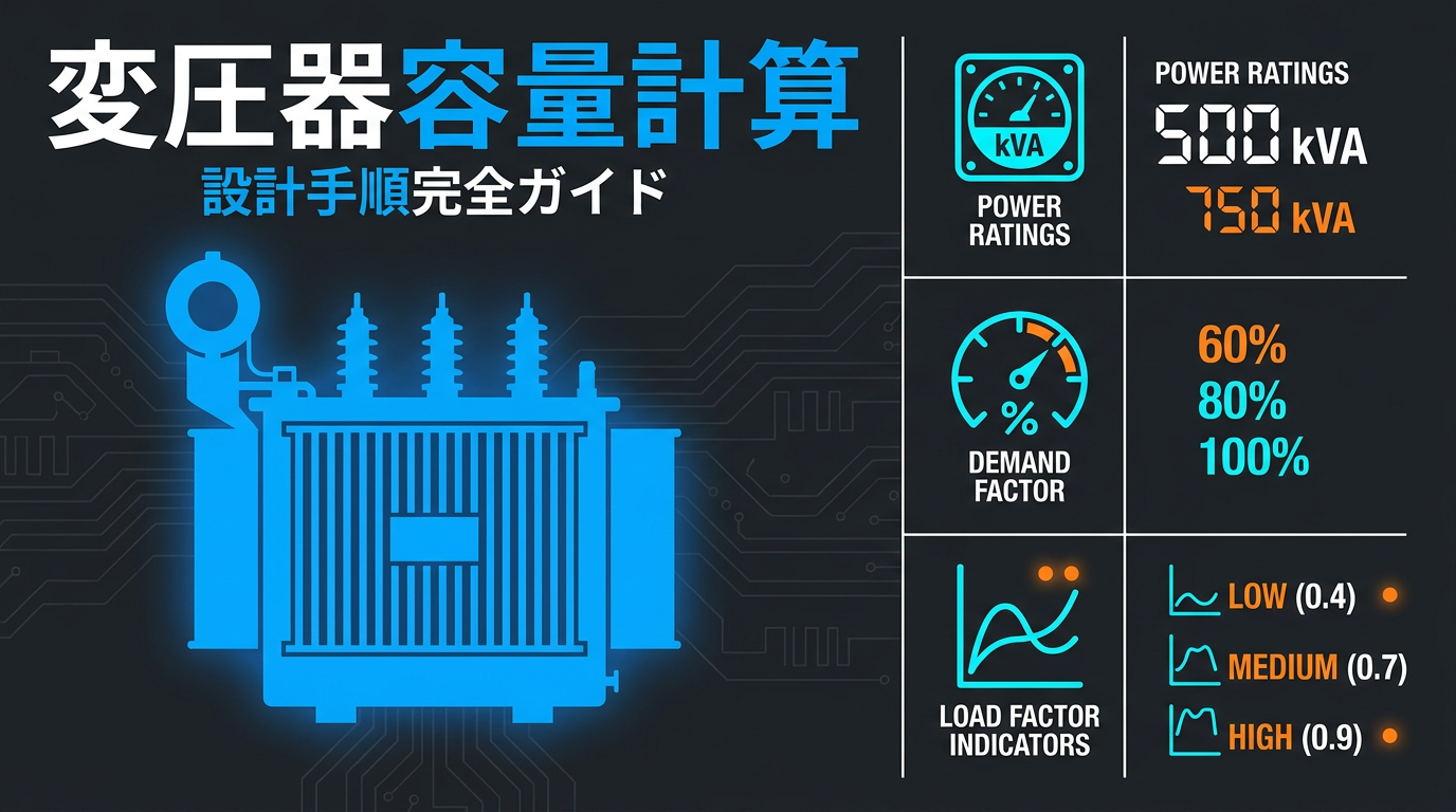 受変電設備の容量計算｜需要率・力率・負荷率から変圧器容量と受電方式を決める手順