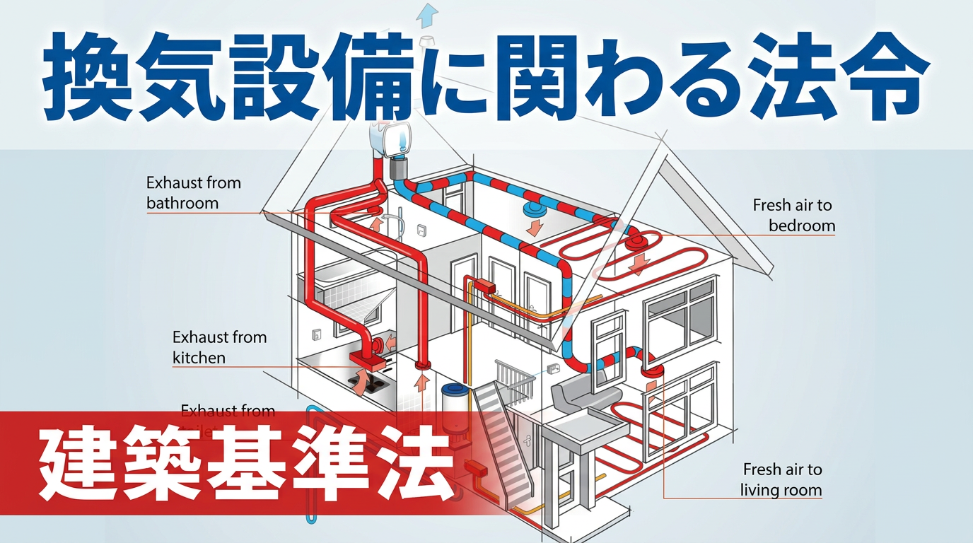 換気設備の法的要件｜建基法第28条・シックハウス規制と機械換気3方式の設計チェックリスト