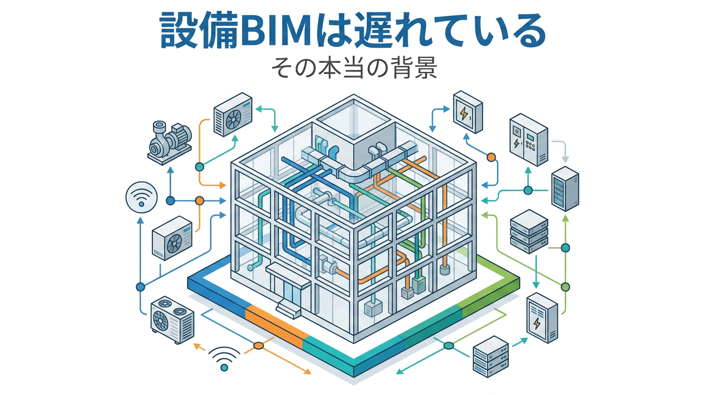 なぜ設備BIMは意匠・構造より遅れるのか｜3つの構造的理由と、中小事務所が取れる現実解