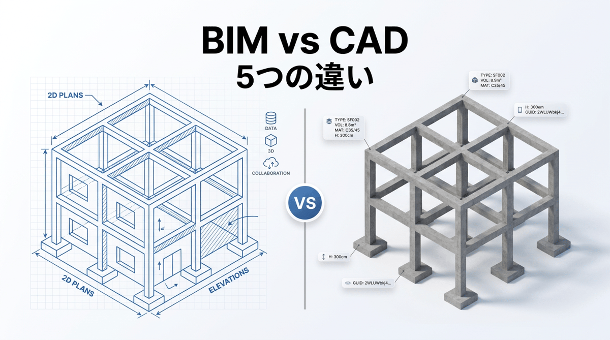 BIMとCADの違いを設備設計目線で整理する|5つの視点と設計プロセスへの影響