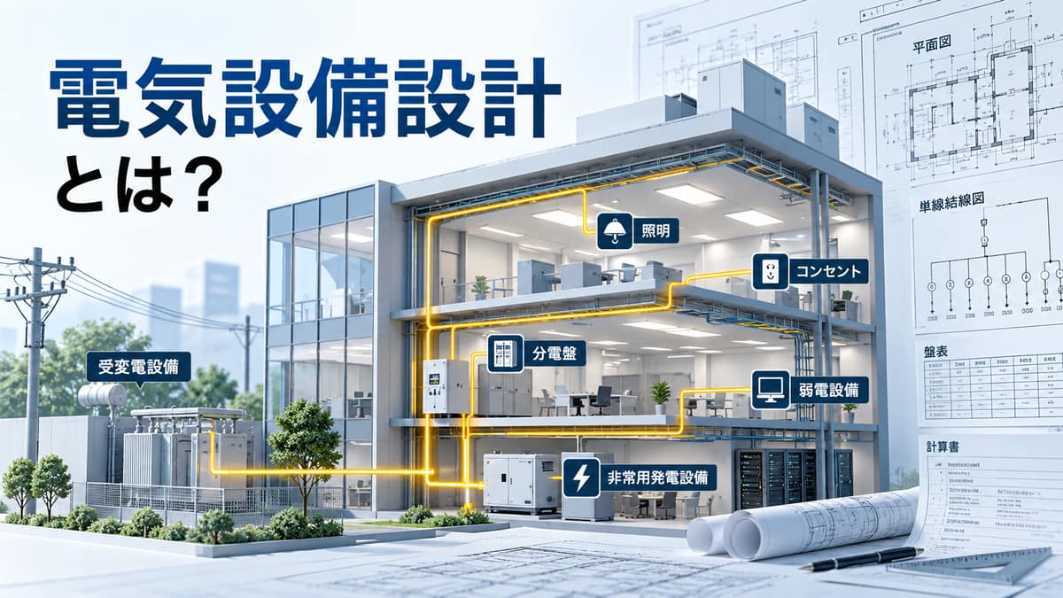 電気設備設計とは?仕事内容・設計の流れと成果図書の全体像