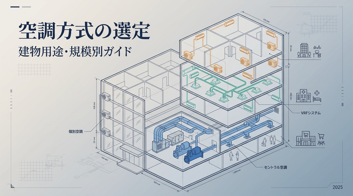 空調方式の選定フロー|個別分散・セントラル・VRFの判断基準