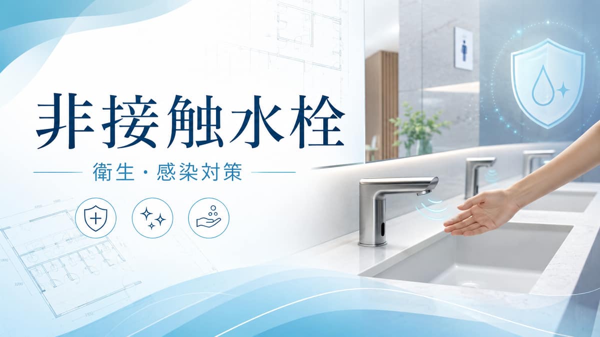 非接触水栓・自動水栓の設計ガイド|施設向け選定基準・電源方式・感染対策と省エネ効果を解説