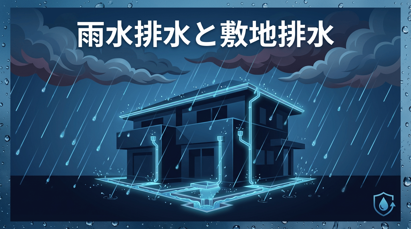雨水排水と敷地排水の設計|降雨強度・管径決定・ルーフドレン・雨水貯留の実務ポイント