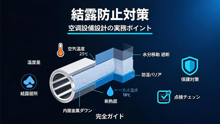 結露を防ぐ空調設計|表面結露・内部結露の判定と実務チェックリスト