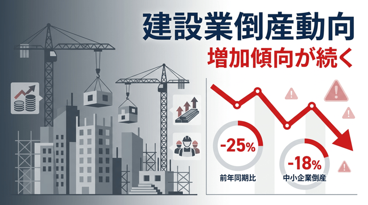 建設業の倒産はなぜ増えている?原因・最新動向・生き残る対策