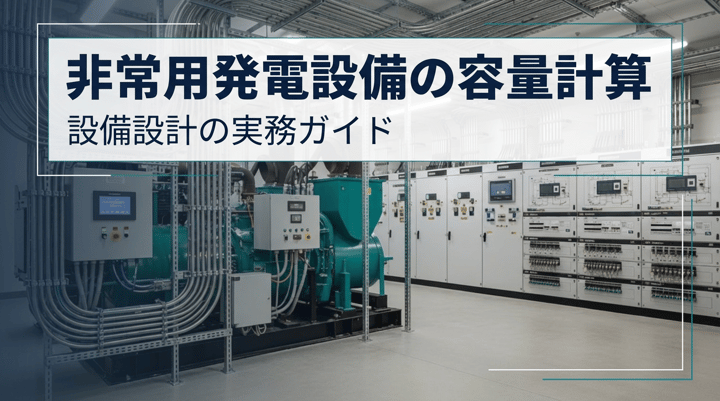 非常用発電設備の容量計算と設計ガイド|消防法・建築基準法の要件・非常負荷積み上げ・燃料貯蔵量を徹底解説