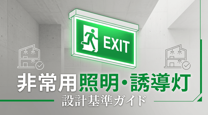 非常用照明と誘導灯の設計基準|建基法・消防法の照度基準・点灯時間・電源方式・誘導灯級別の実務ポイント