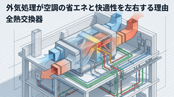 外気処理と全熱交換器の選定|外気負荷低減・DOAS・CO2デマンド換気の実務