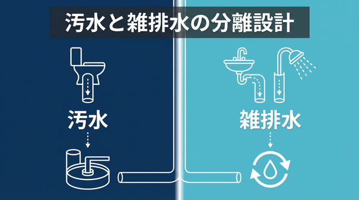 汚水と雑排水の分離設計ガイド|合流式・分流式の判断基準・阻集器の選定・排水配管設計を徹底解説