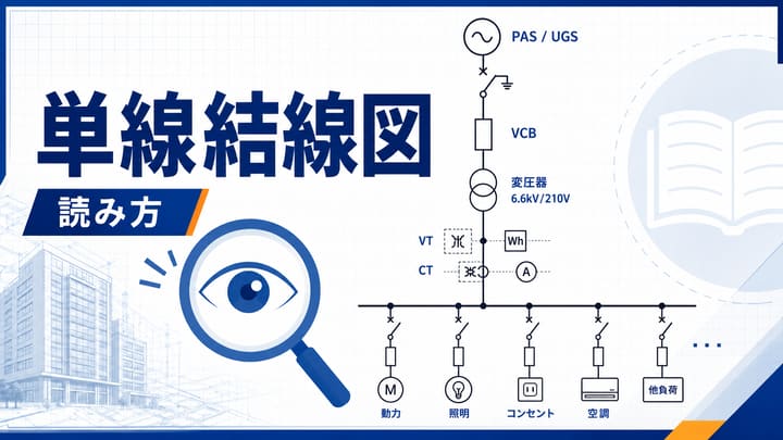 単線結線図の読み方|記号一覧と高圧受電設備の見方を初心者向けに解説