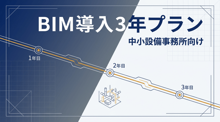中小設備設計事務所のBIM導入ロードマップ｜1年目・2年目・3年目で何をやるか