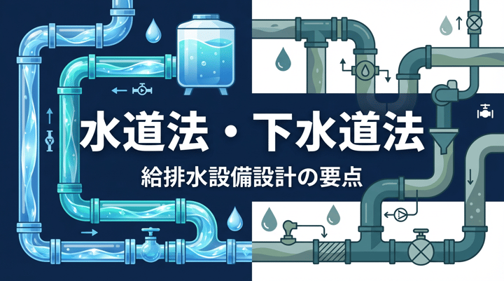 水道法・下水道法と設備設計|給排水設計者が押さえるべき法的要件と協議ポイント