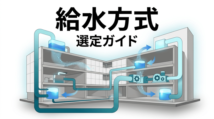 給水方式の選定フロー|直結直圧・直結増圧・受水槽方式の判断基準と実務
