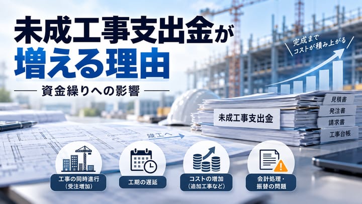 未成工事支出金が増える理由と資金繰りへの影響|具体例と確認手順