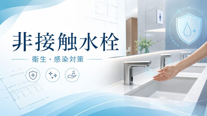 非接触水栓・自動水栓の設計ガイド｜施設向け選定基準・電源方式・感染対策と省エネ効果を解説